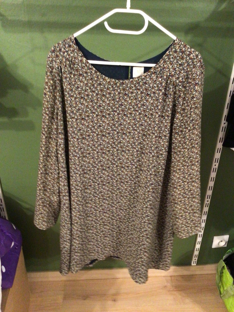 [D00007-009] Tunique Des petits hauts Fleurs marron